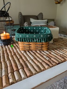 Longaberger Heartland Collection Recipe Card Basket With Fabric Liner